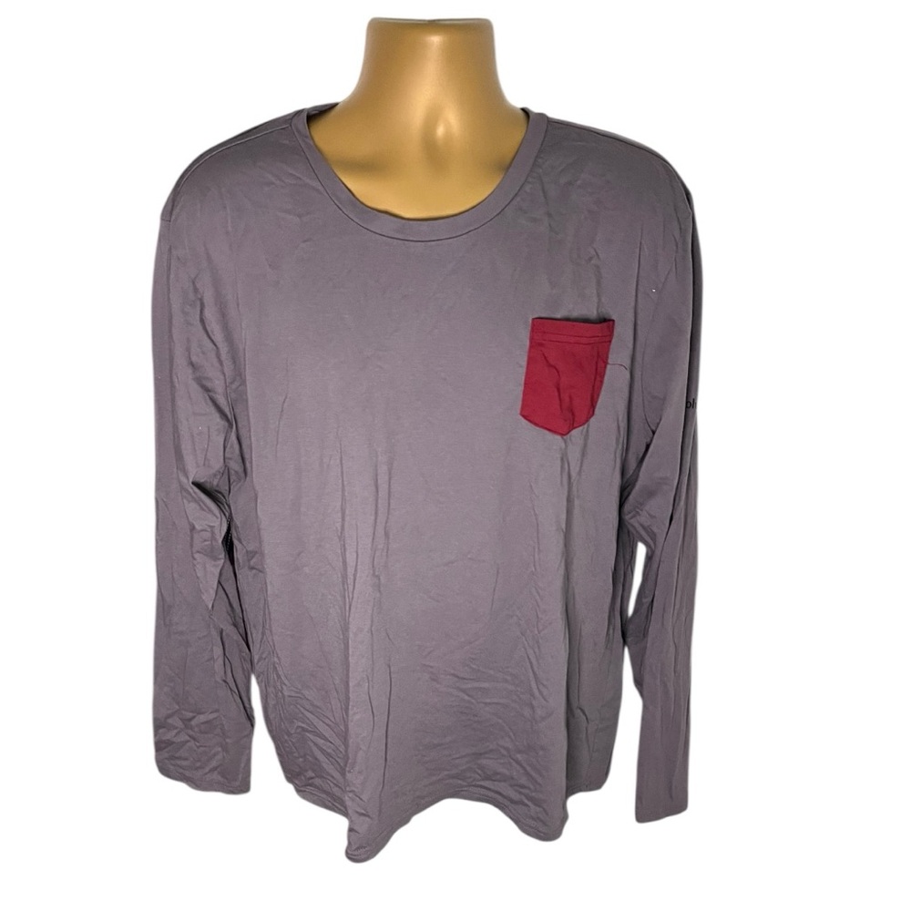 Columbia Long Sleeve Pocket Tee Gray XXL